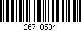 Código de barras (EAN, GTIN, SKU, ISBN): '26718504'