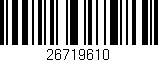 Código de barras (EAN, GTIN, SKU, ISBN): '26719610'