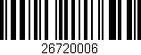 Código de barras (EAN, GTIN, SKU, ISBN): '26720006'