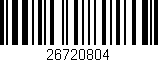 Código de barras (EAN, GTIN, SKU, ISBN): '26720804'
