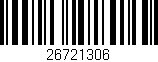 Código de barras (EAN, GTIN, SKU, ISBN): '26721306'