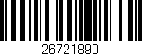Código de barras (EAN, GTIN, SKU, ISBN): '26721890'