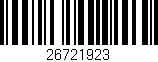 Código de barras (EAN, GTIN, SKU, ISBN): '26721923'