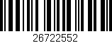 Código de barras (EAN, GTIN, SKU, ISBN): '26722552'