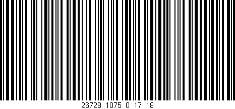 Código de barras (EAN, GTIN, SKU, ISBN): '26728_1075_0_17/18'