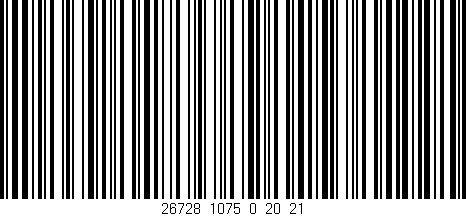 Código de barras (EAN, GTIN, SKU, ISBN): '26728_1075_0_20/21'