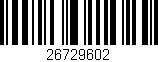 Código de barras (EAN, GTIN, SKU, ISBN): '26729602'
