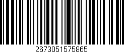 Código de barras (EAN, GTIN, SKU, ISBN): '2673051575865'