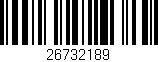 Código de barras (EAN, GTIN, SKU, ISBN): '26732189'
