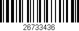 Código de barras (EAN, GTIN, SKU, ISBN): '26733436'