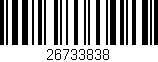 Código de barras (EAN, GTIN, SKU, ISBN): '26733838'