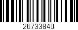Código de barras (EAN, GTIN, SKU, ISBN): '26733840'