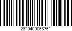 Código de barras (EAN, GTIN, SKU, ISBN): '2673400066761'