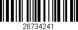 Código de barras (EAN, GTIN, SKU, ISBN): '26734241'
