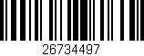 Código de barras (EAN, GTIN, SKU, ISBN): '26734497'