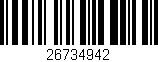 Código de barras (EAN, GTIN, SKU, ISBN): '26734942'