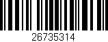 Código de barras (EAN, GTIN, SKU, ISBN): '26735314'