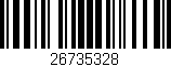 Código de barras (EAN, GTIN, SKU, ISBN): '26735328'