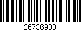 Código de barras (EAN, GTIN, SKU, ISBN): '26736900'