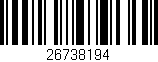 Código de barras (EAN, GTIN, SKU, ISBN): '26738194'