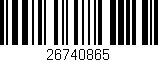Código de barras (EAN, GTIN, SKU, ISBN): '26740865'