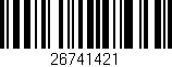 Código de barras (EAN, GTIN, SKU, ISBN): '26741421'
