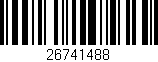 Código de barras (EAN, GTIN, SKU, ISBN): '26741488'