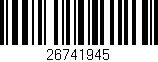 Código de barras (EAN, GTIN, SKU, ISBN): '26741945'