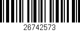 Código de barras (EAN, GTIN, SKU, ISBN): '26742573'
