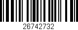 Código de barras (EAN, GTIN, SKU, ISBN): '26742732'