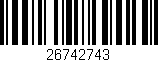 Código de barras (EAN, GTIN, SKU, ISBN): '26742743'