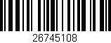 Código de barras (EAN, GTIN, SKU, ISBN): '26745108'