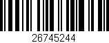 Código de barras (EAN, GTIN, SKU, ISBN): '26745244'
