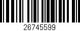 Código de barras (EAN, GTIN, SKU, ISBN): '26745599'