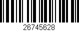 Código de barras (EAN, GTIN, SKU, ISBN): '26745628'