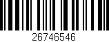 Código de barras (EAN, GTIN, SKU, ISBN): '26746546'