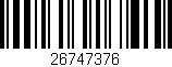 Código de barras (EAN, GTIN, SKU, ISBN): '26747376'