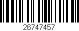 Código de barras (EAN, GTIN, SKU, ISBN): '26747457'