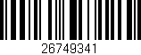 Código de barras (EAN, GTIN, SKU, ISBN): '26749341'