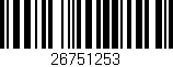 Código de barras (EAN, GTIN, SKU, ISBN): '26751253'