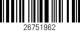 Código de barras (EAN, GTIN, SKU, ISBN): '26751962'