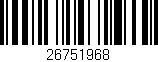 Código de barras (EAN, GTIN, SKU, ISBN): '26751968'
