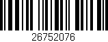 Código de barras (EAN, GTIN, SKU, ISBN): '26752076'