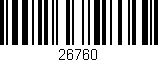 Código de barras (EAN, GTIN, SKU, ISBN): '26760'