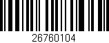 Código de barras (EAN, GTIN, SKU, ISBN): '26760104'