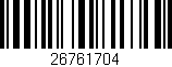 Código de barras (EAN, GTIN, SKU, ISBN): '26761704'