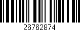 Código de barras (EAN, GTIN, SKU, ISBN): '26762874'
