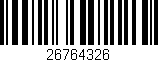 Código de barras (EAN, GTIN, SKU, ISBN): '26764326'
