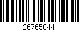 Código de barras (EAN, GTIN, SKU, ISBN): '26765044'