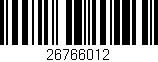 Código de barras (EAN, GTIN, SKU, ISBN): '26766012'
